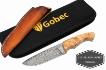 STEFAN GOBEC - CUCHILLO DE DAMASCO Y MADERA ESTABILIZADA