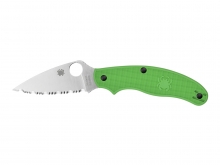 Spyderco UK PLEKNIFE SALT GREEN SERRATED C94SGR