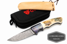 STEFAN GOBEC - CUCHILLO DE DAMASCO / TITANIO Y MAMUT