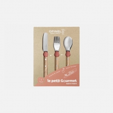 OPINEL Le Petit Gourmet - Juego de cubiertos infantil - Color Coral